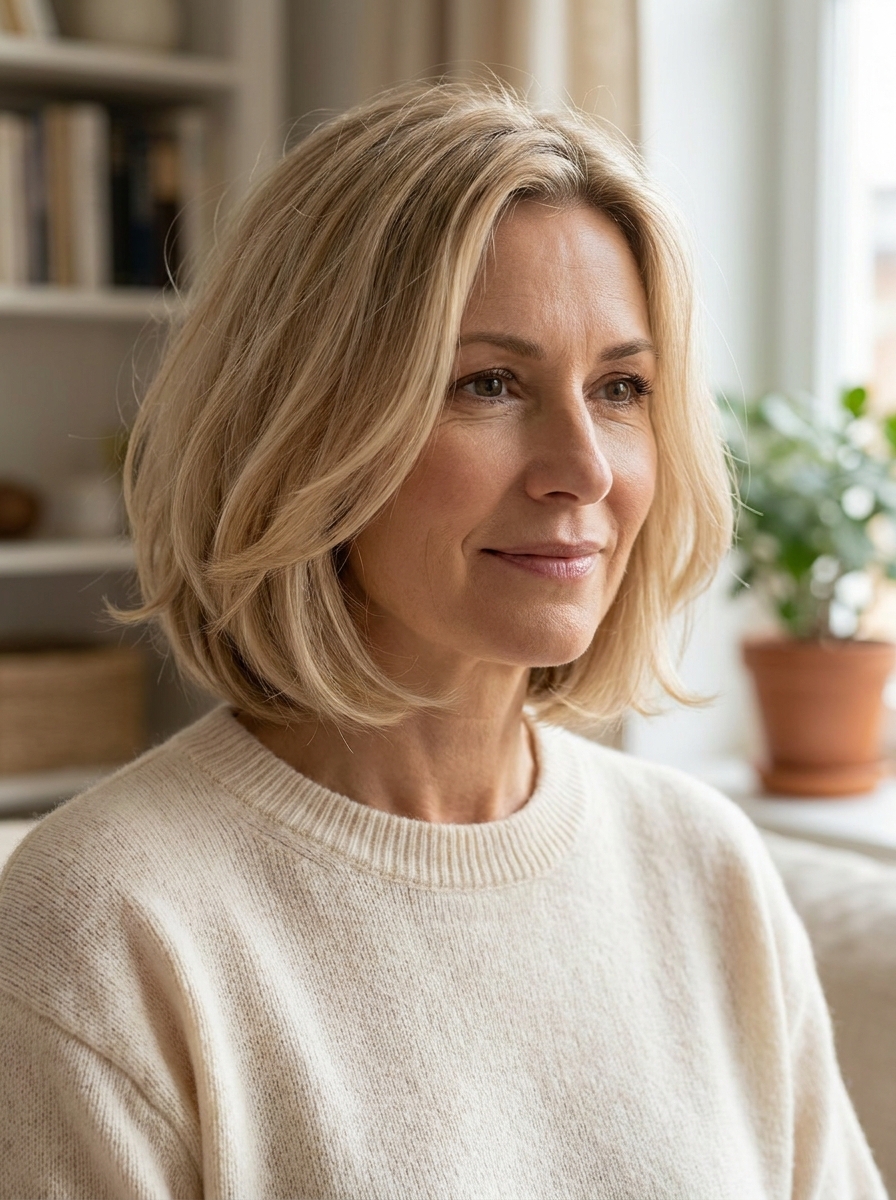 Soft Curved Blonde Bob als Kurze Blonde Bob Frisuren Inspiration 2026